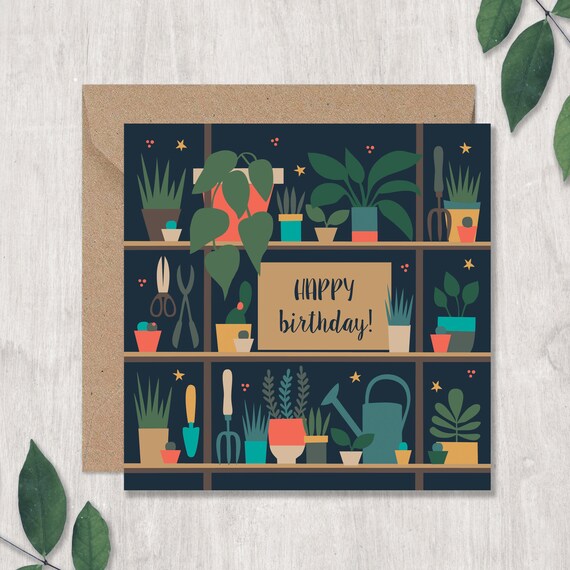 Carte Danniversaire De Jardinier Carte De Hangar De Jardin Etsy France Carte Danniversaire De Jardinier Carte De Hangar De Jardin Etsy France