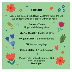Carte d'anniversaire de fleurs folkloriques joyeuses carte d'anniversaire florale Peut envoyer au destinataire avec un message personnel image 5