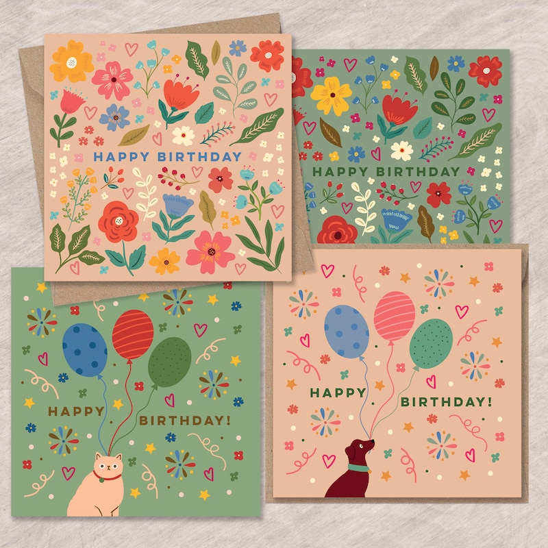 Birthday Card Pack - Etsy UK