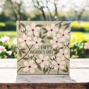 Bonita tarjeta para el Día de la Madre con flores de Mirabelle / Bonita tarjeta para mamá / Se puede enviar por correo al destinatario con un mensaje personal