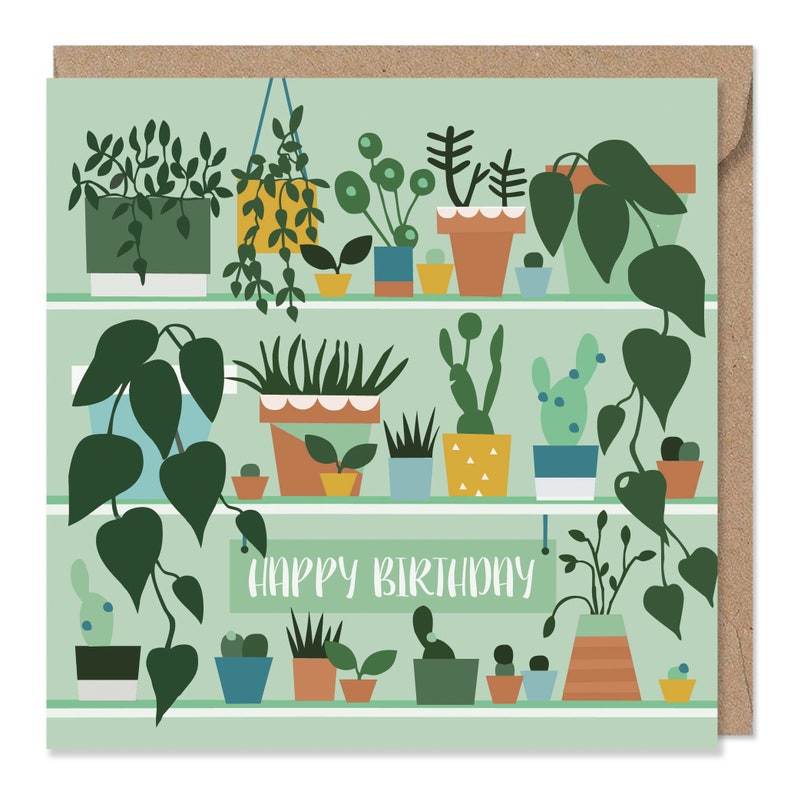 Beautiful Card for a Keen Gardener Plant Lover Card Etsy