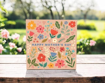 Floral Mother's Day Card | Pretty Spring Flowers