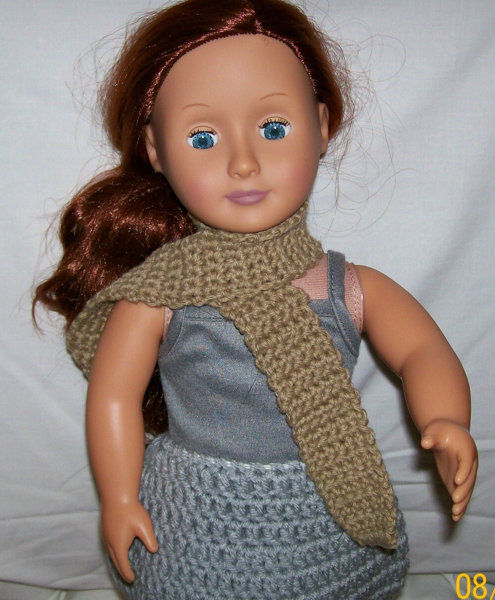 18 Inch Doll Scarf Crochet Handmade Doll Accessories Etsy