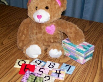 Handmade Number Blocks: Baby Shower Toy, Plastic Canvas