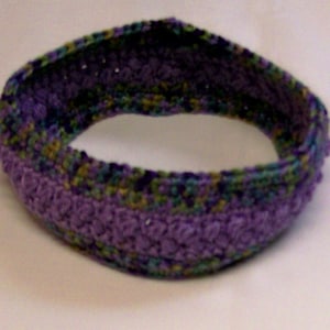 Handmade Acrylic Ear Warmer, Crochet Purple Headband,