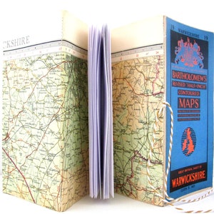 Carnet de voyage, carnet de notes Birmingham, cadeau de voyage, carnet de cartes, carnet pour lui, cadeau pour une année sabbatique, cadeau géographie, carte du Warwickshire