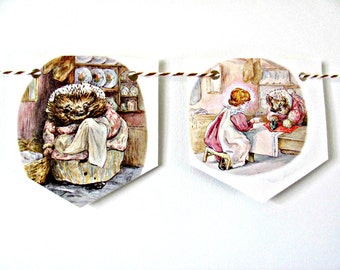 Mrs. Tiggywinkle Bunting: Beatrix Potter Nursery Garland