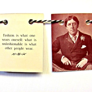 Oscar Wilde gift, Oscar Wilde quotes, Oscar Wilde bunting, Mini bunting, Bunting flags, Book lover banner, Book shelf decor, Oscar Quotes image 5