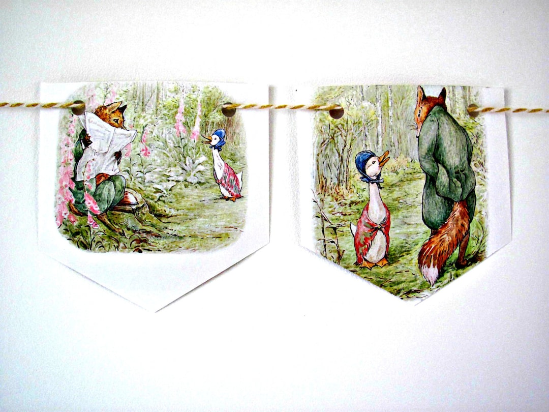 Jemima Puddleduck Paper Garland: Vintage Nursery Decor - Etsy