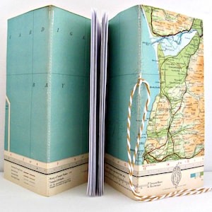 Cuaderno de mapas. Diario de viaje por el centro de Gales. Regalo para viajeros. Estilo dori falso, diario, cuaderno de bocetos. Libro de recuerdos. Regalo para estudiantes de geografía