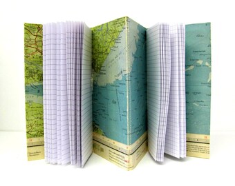Vintage Essex Map Journal: Fauxdori Style Travel Notebook