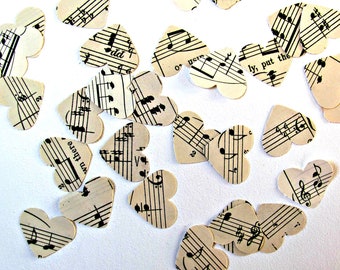 Music table confetti.  200 vintage music scatters.  Wedding, Party, Celebration decorations.  Planner, Faux dori, junk journal ephemera