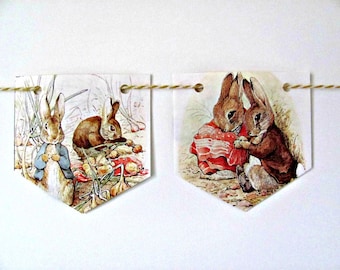 Beatrix Potter Garland: Benjamin Bunny Nursery Decor