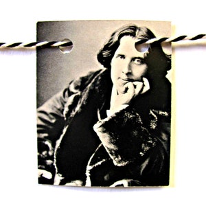 Oscar Wilde gift, Oscar Wilde quotes, Oscar Wilde bunting, Mini bunting, Bunting flags, Book lover banner, Book shelf decor, Oscar Quotes image 6