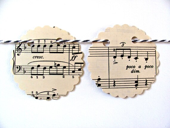 Music Decor Music Wall Art Musical Garland Party Decor Etsy