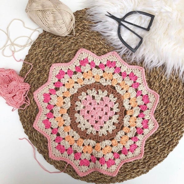 Crochet Heart Mandala Pattern pdf crochet pattern digital patten crochet heart