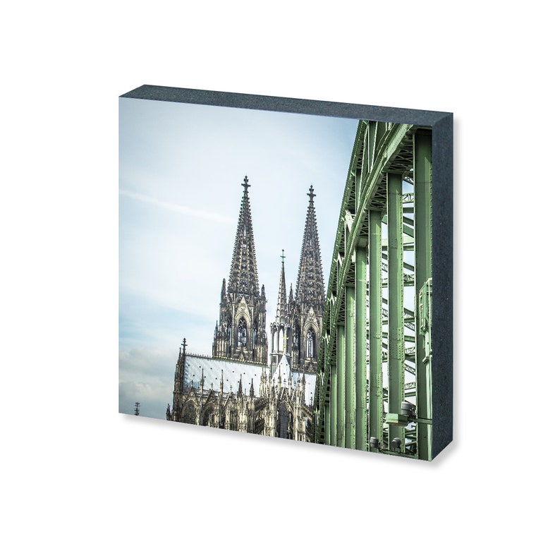 Köln auf Holz Brückenspitze Bild 2