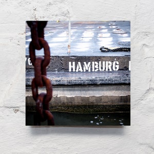 Hamburg auf Holz Hamburgkette Bild 1