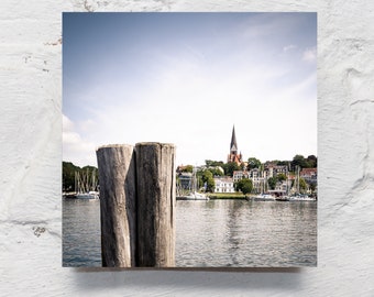 Flensburg on wooden church bollards