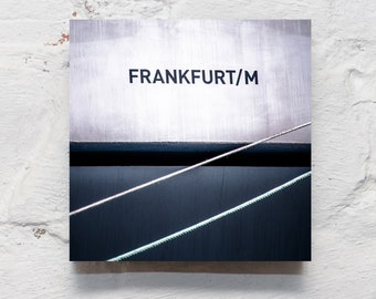 Frankfurt on wood - Frankfurt blue 10 x 10 cm