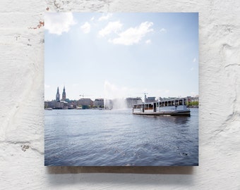 Hamburg on wood - Binnenalster