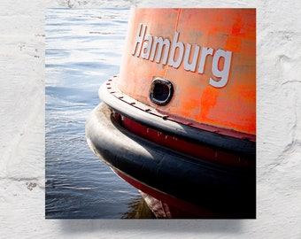 Hambourg sur un bateau en bois de Hambourg