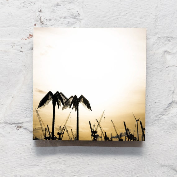 Miniatur-Silhouette Hamburg aus Holz