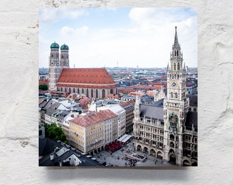 Munich on wooden Above the roofs