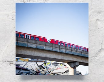 Hamburg auf Holz- Bahngraffiti