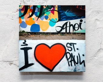 Hamburg auf Holz - I love St. Pauli