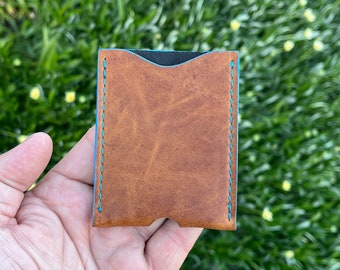 Serengeti leather minimalist wallet card holder