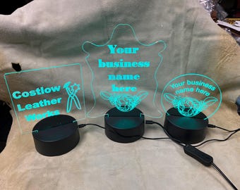 Custom LED desktop sign with your personalized name business or message