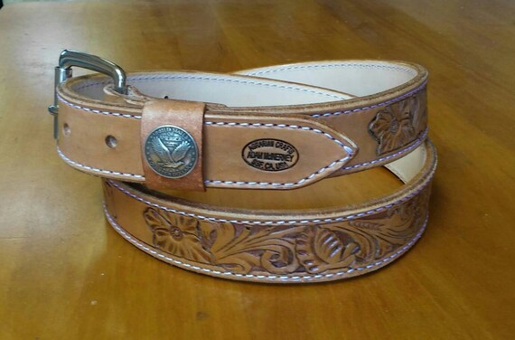 custom tooled leather belts