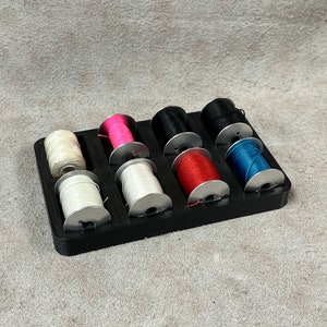 Bobbin organizer tray for large sewing machine bobbins Juki Leather Machine Co Cowboy Artisan Adler
