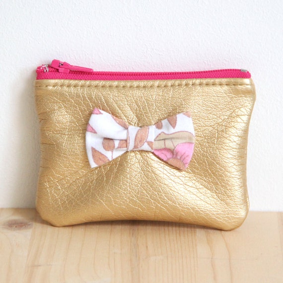 Porte Monnaie Fille Or Et Rose A NÅ