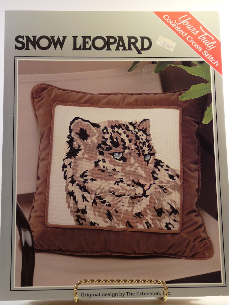 Snow Leopard Cross Stitch Chart by the Extension Inc. by Etsy