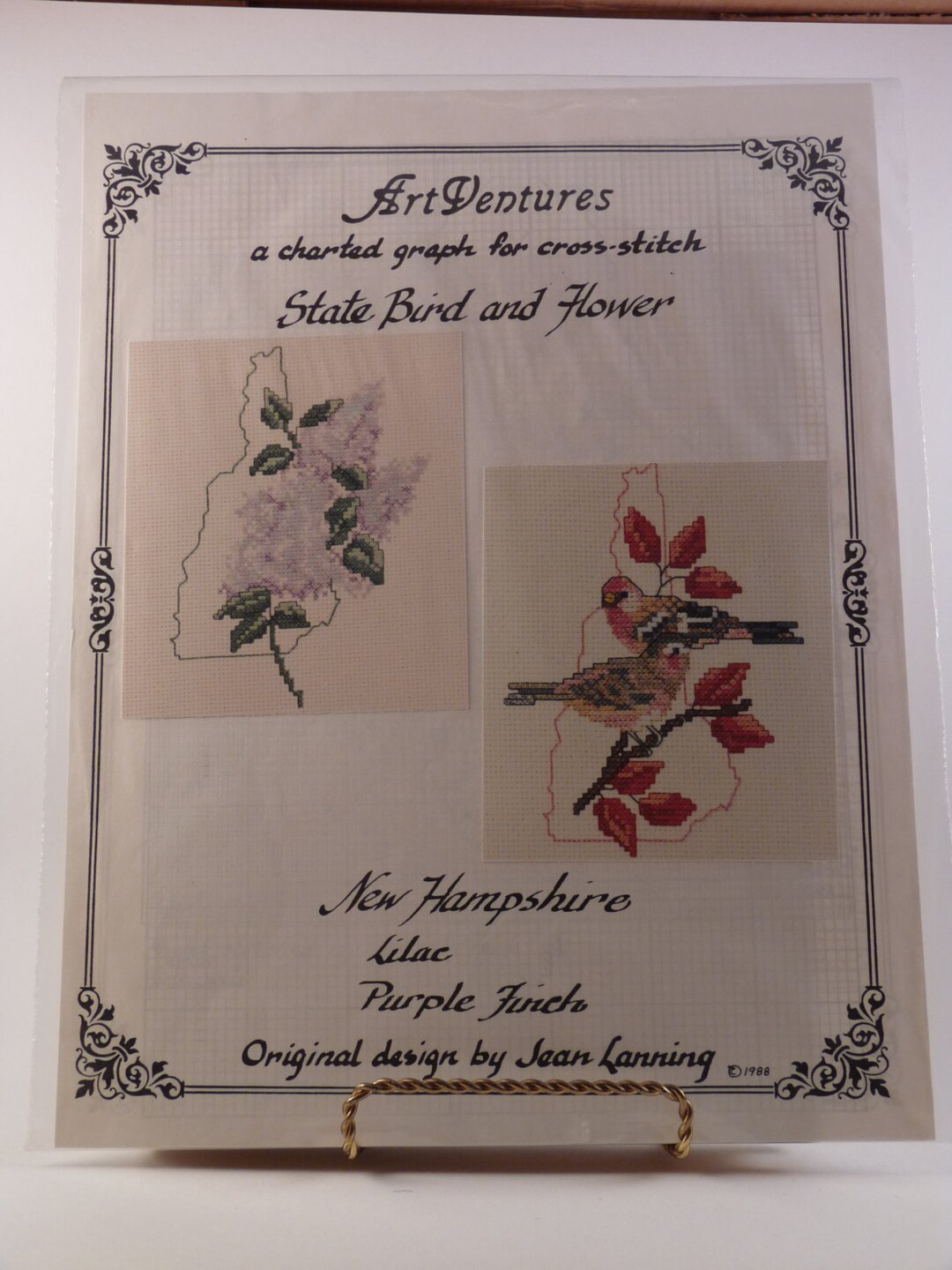 New Hampshire State Bird and Flower Pattern by Artventures - Etsy