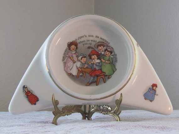 Vintage 1912 Underwoods High Chair Baby Plate Collectable! Piper's Son