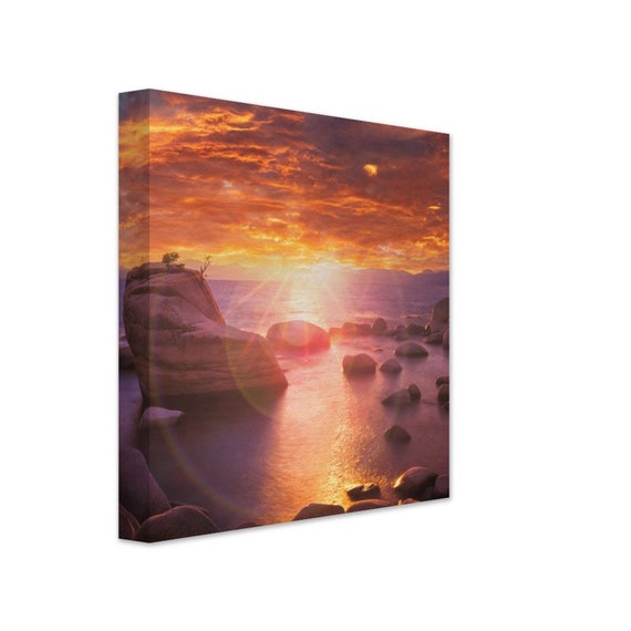 Sunset at Bonsai Rock, Lake Tahoe Canvas print