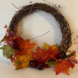 Fall Wreath with apples