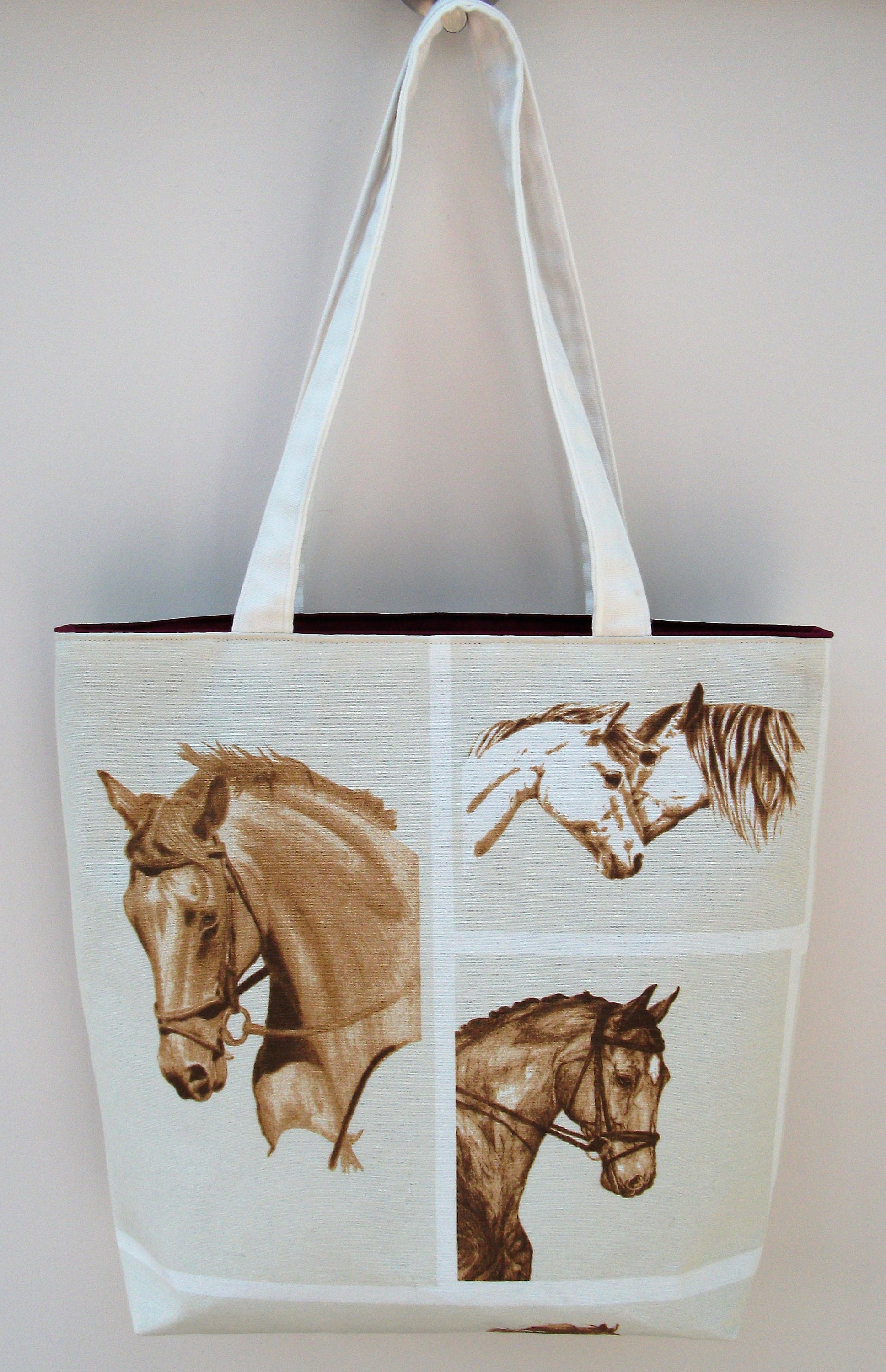 Horse themed tote bag, horse tote, gift for horse lover Horse themed tote bag, horse tote, gift for horse lover