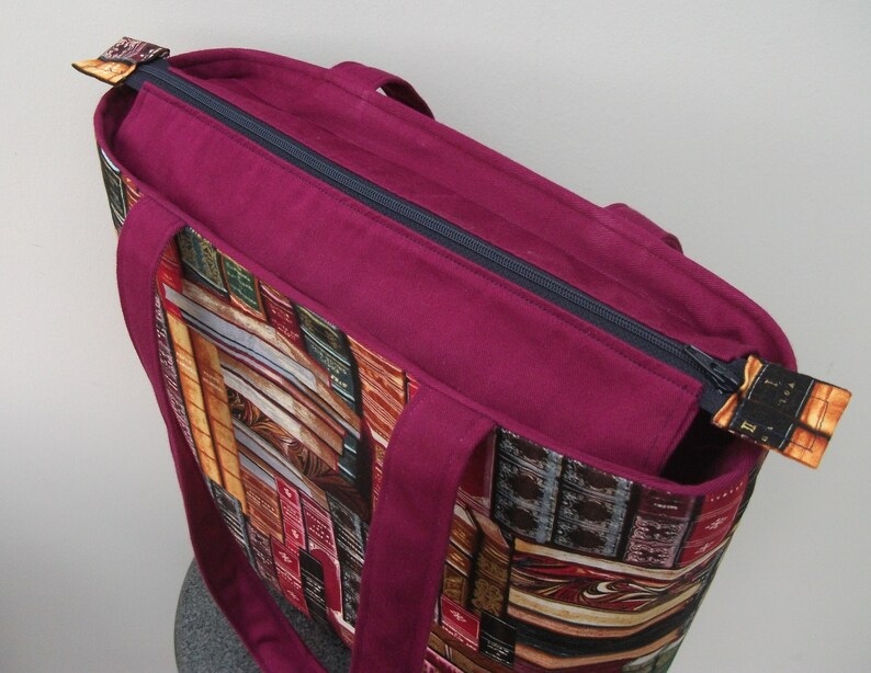 Borsa per libri con cerniera borsa con cerniera borsa media Etsy