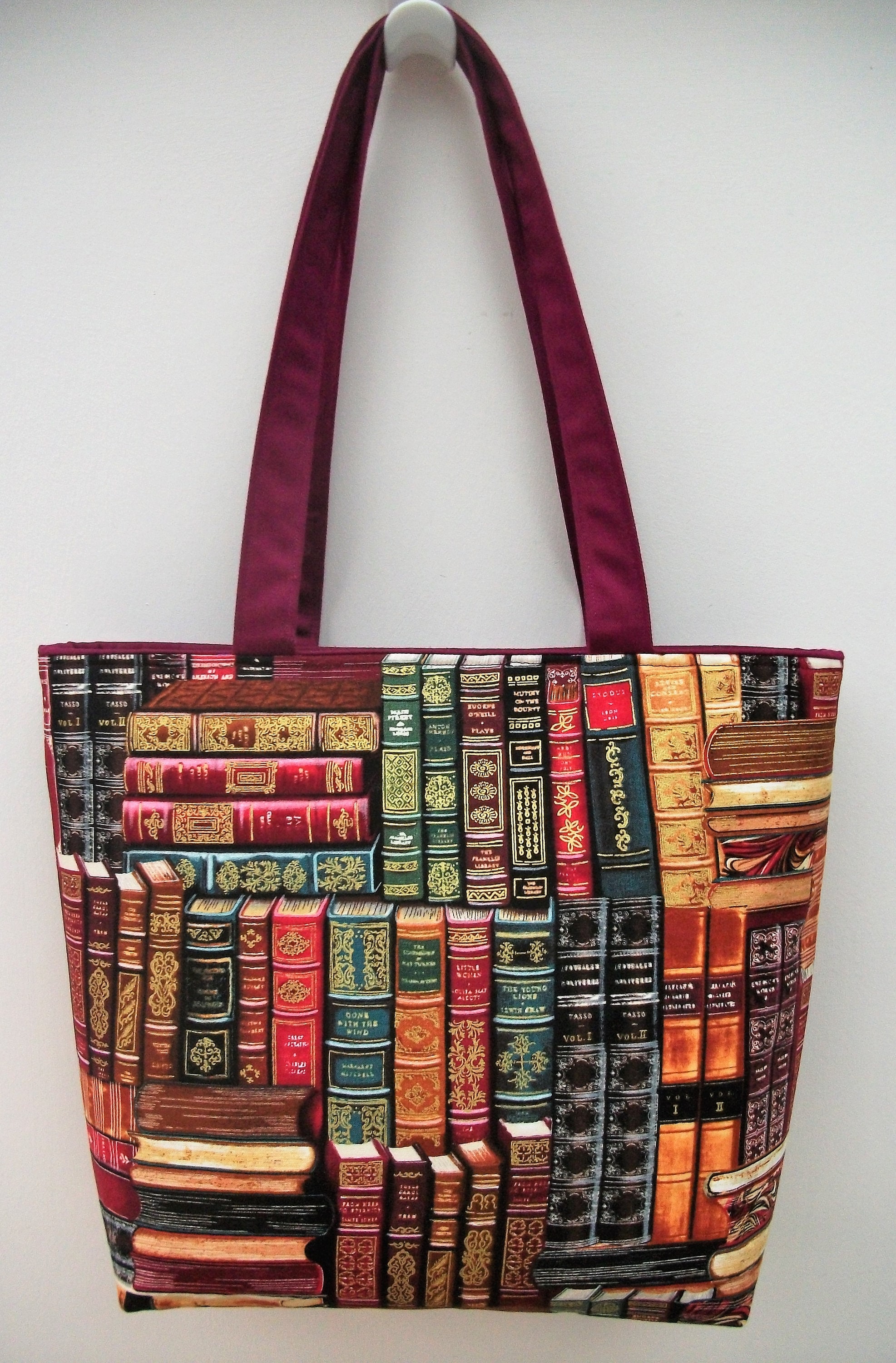 Book bag medium sized book bag medium tote antique books Etsy