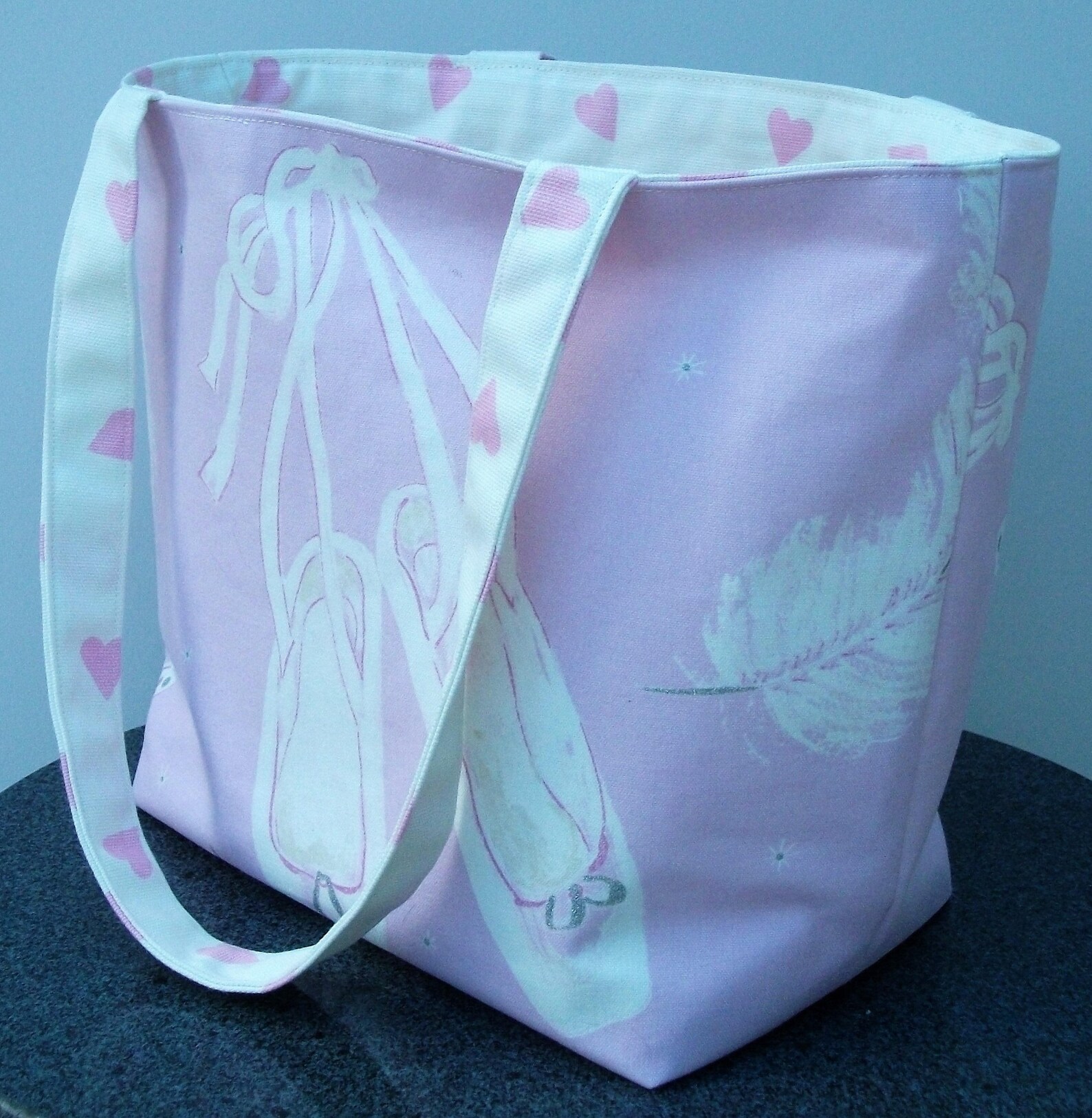 swan lake ballerina tote bag, ballet themed tote bag, ballet bag, ballet gift, gift for her, gift for ballerina, long handled to