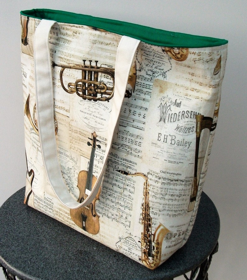 gift for music lover, Strauss tote bag music themed bag gift for musician music bag