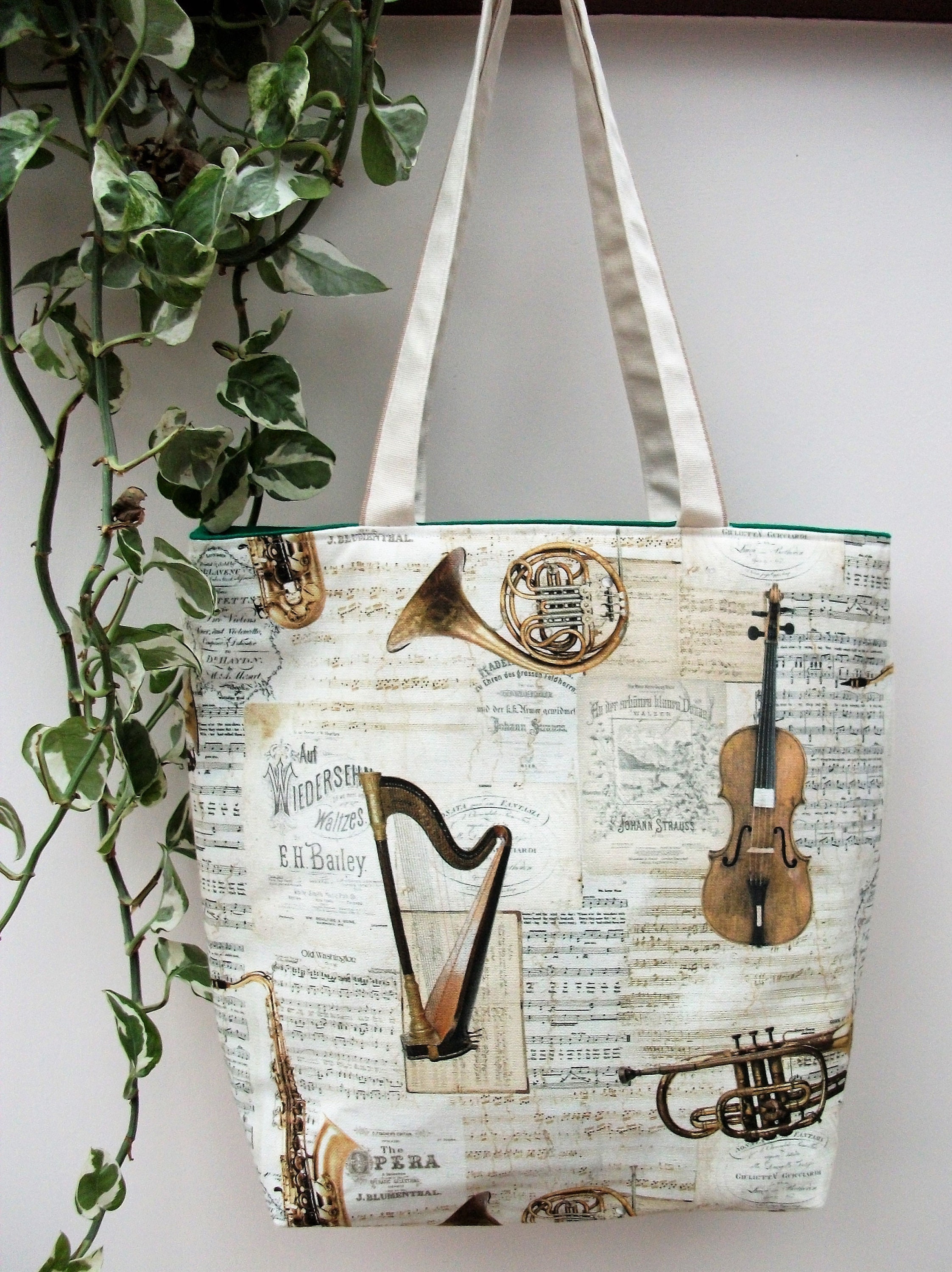 Strauss tote bag music themed bag music bag gift for Etsy
