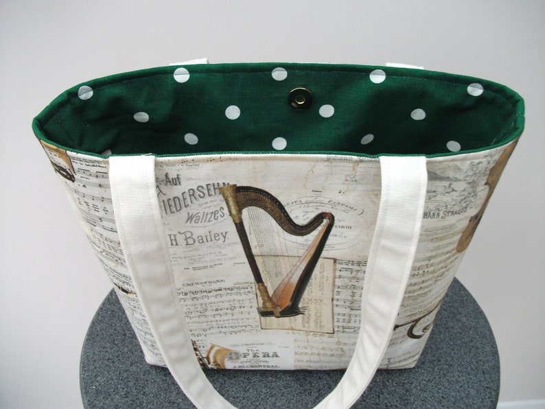 gift for music lover, Strauss tote bag music themed bag gift for musician music bag