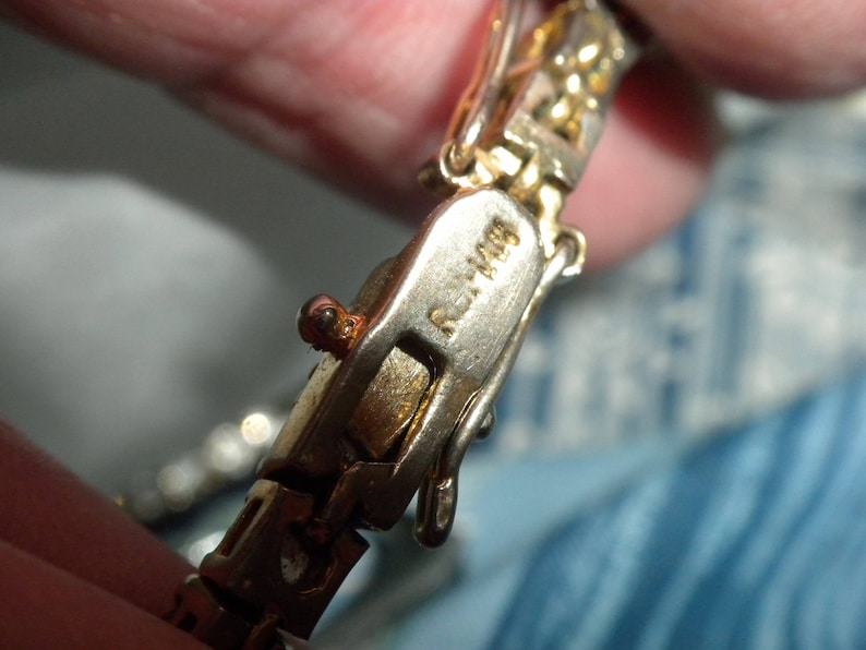 Vintage Tennis Bracelet 8 inch Tennis Bracelet Signed Roman Etsy