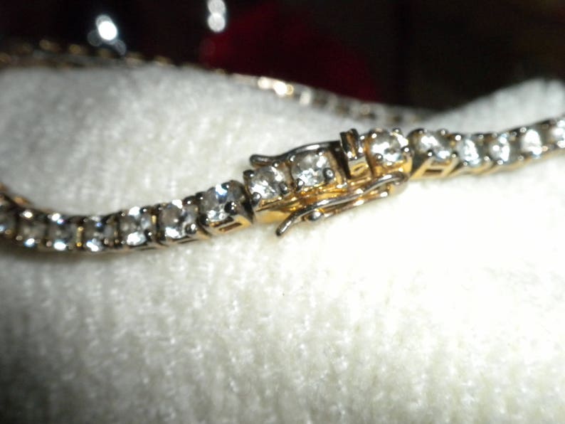 Vintage Tennis Bracelet 8 inch Tennis Bracelet Signed Roman Etsy