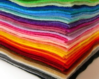 Wollmischung Filz Quadrate 22 x 22 cm - hochwertige - Handarbeit, Schmuck, Kinderspielzeug